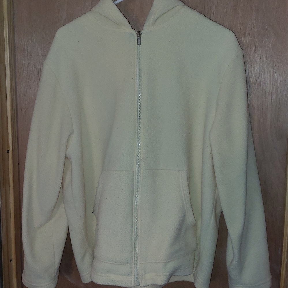 Starting Point Women's Creme Colored Zip Up Hoodie Size XL